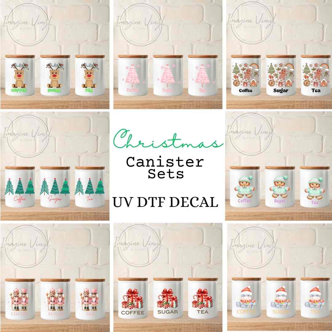 UV-DTF Christmas Canister Decal Sets – Imagine Vinyl