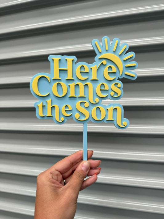 Here Comes the Son Cake Topper