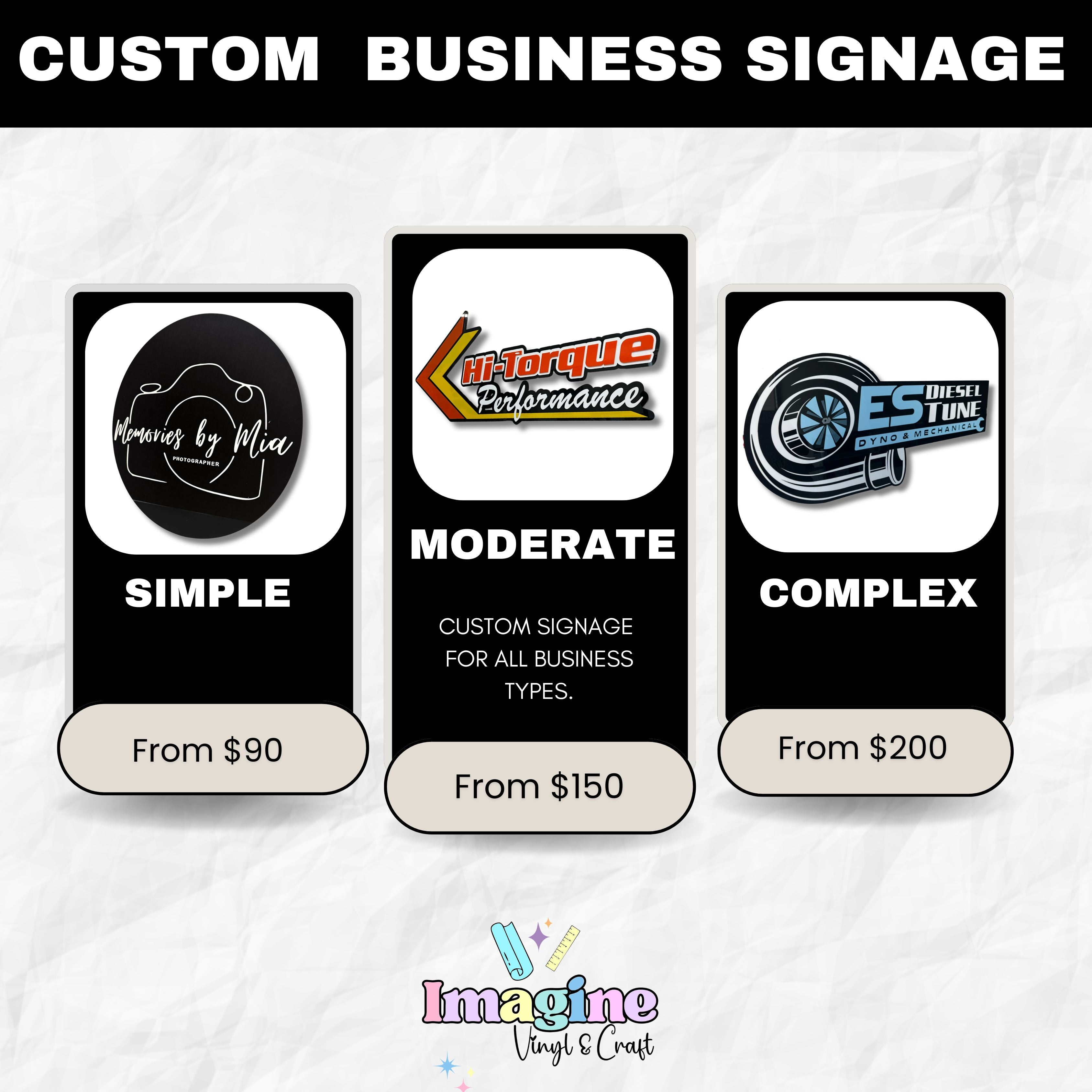 Custom Business Signage – Imagine Vinyl