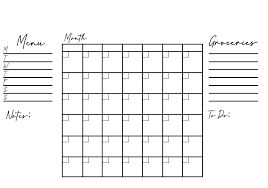 Monthly Planner - Free SVG