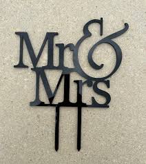 MR & MRS Cake Topper