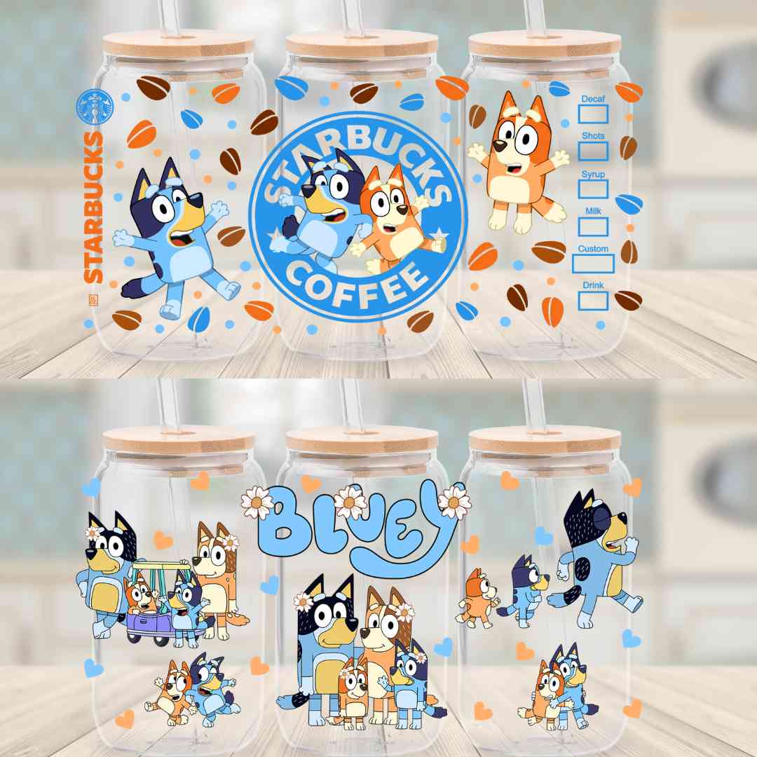 Secret -Bluey 16oz cup wrap