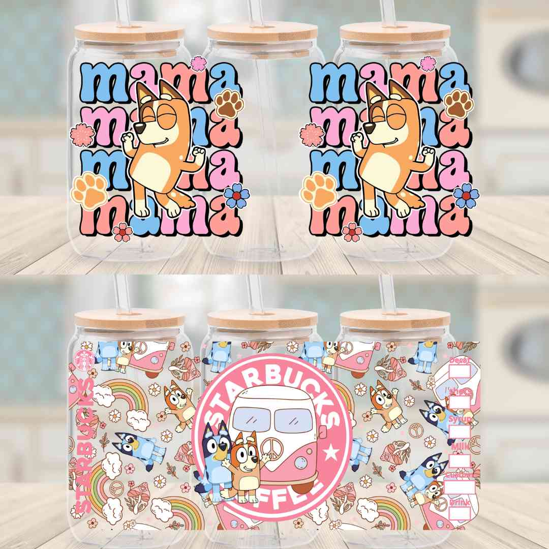 Secret -Bluey 16oz cup wrap