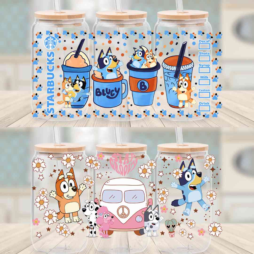 Secret -Bluey 16oz cup wrap