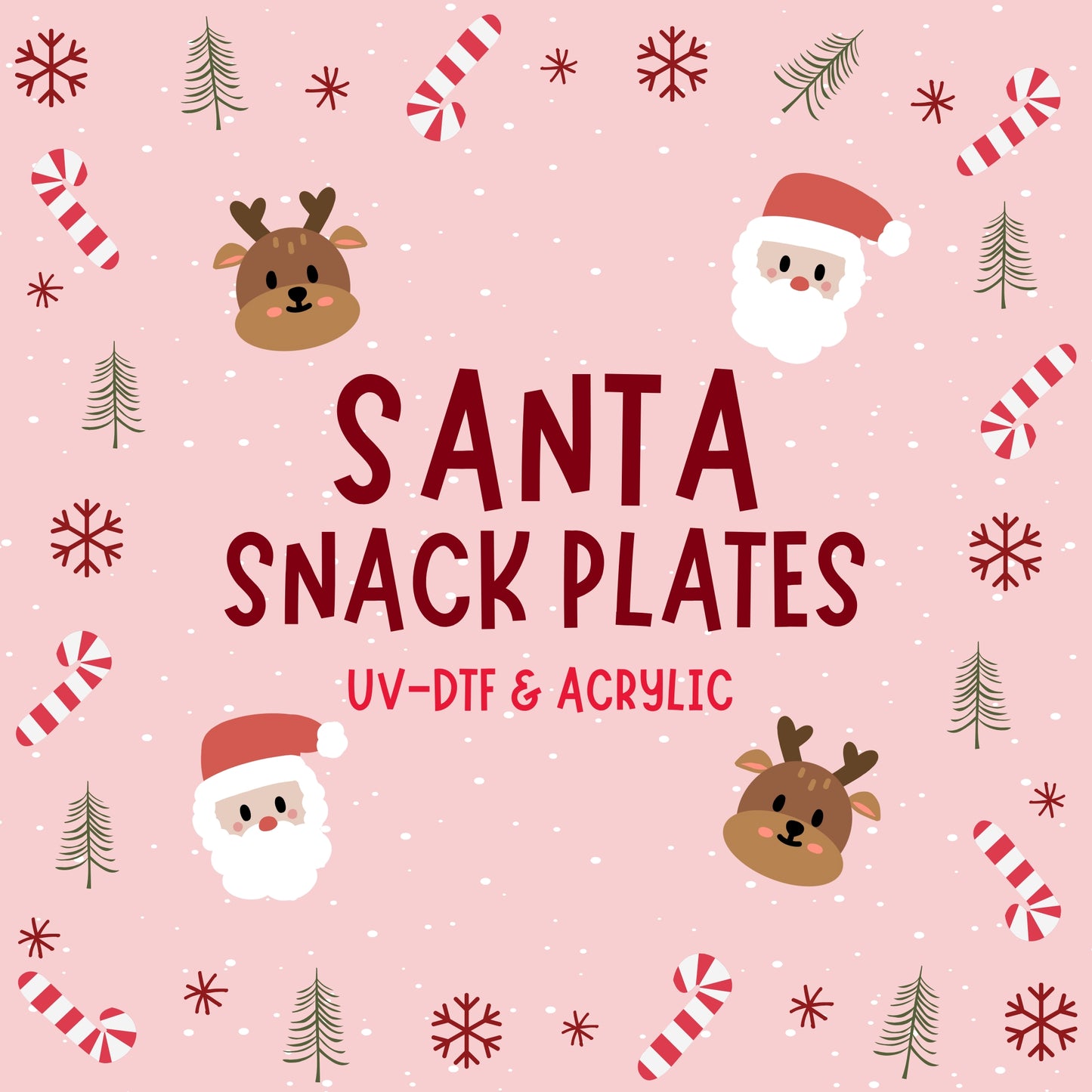 UV-DTF Santa Snack Board