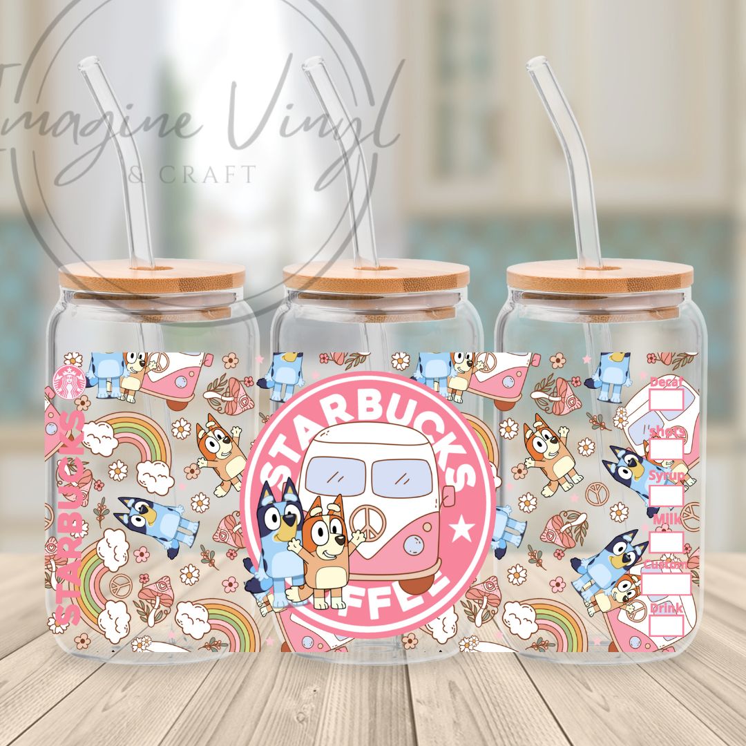 Secret -Bluey 16oz cup wrap
