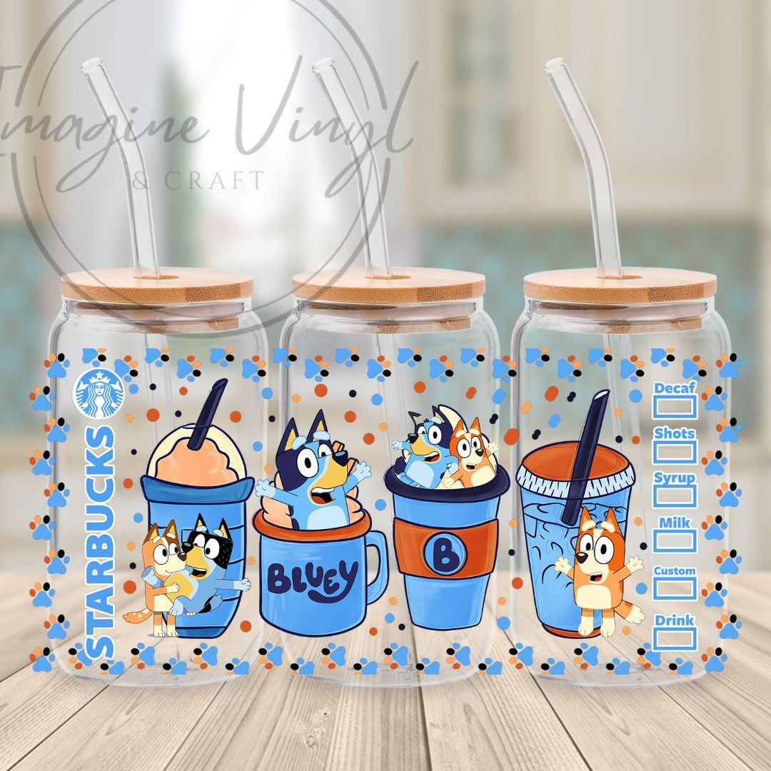 Secret -Bluey 16oz cup wrap