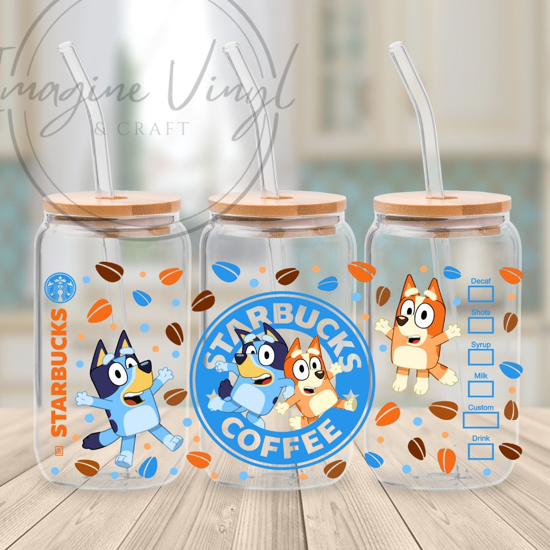 Secret -Bluey 16oz cup wrap