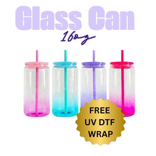 Ombre Glass Can Cup