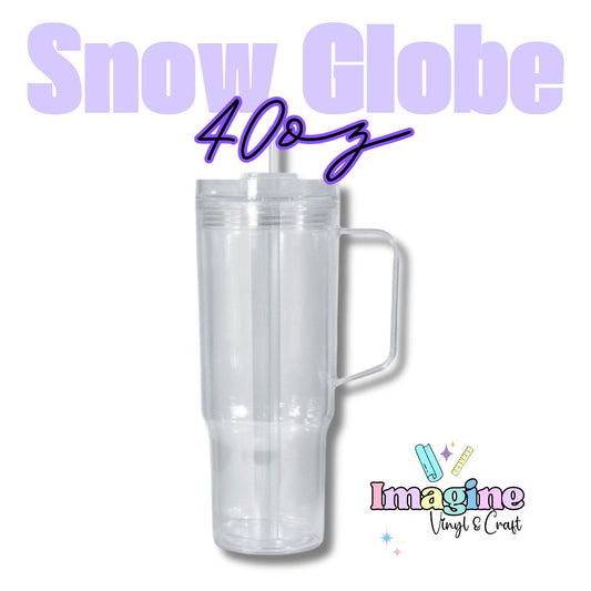 40oz snow globe clear